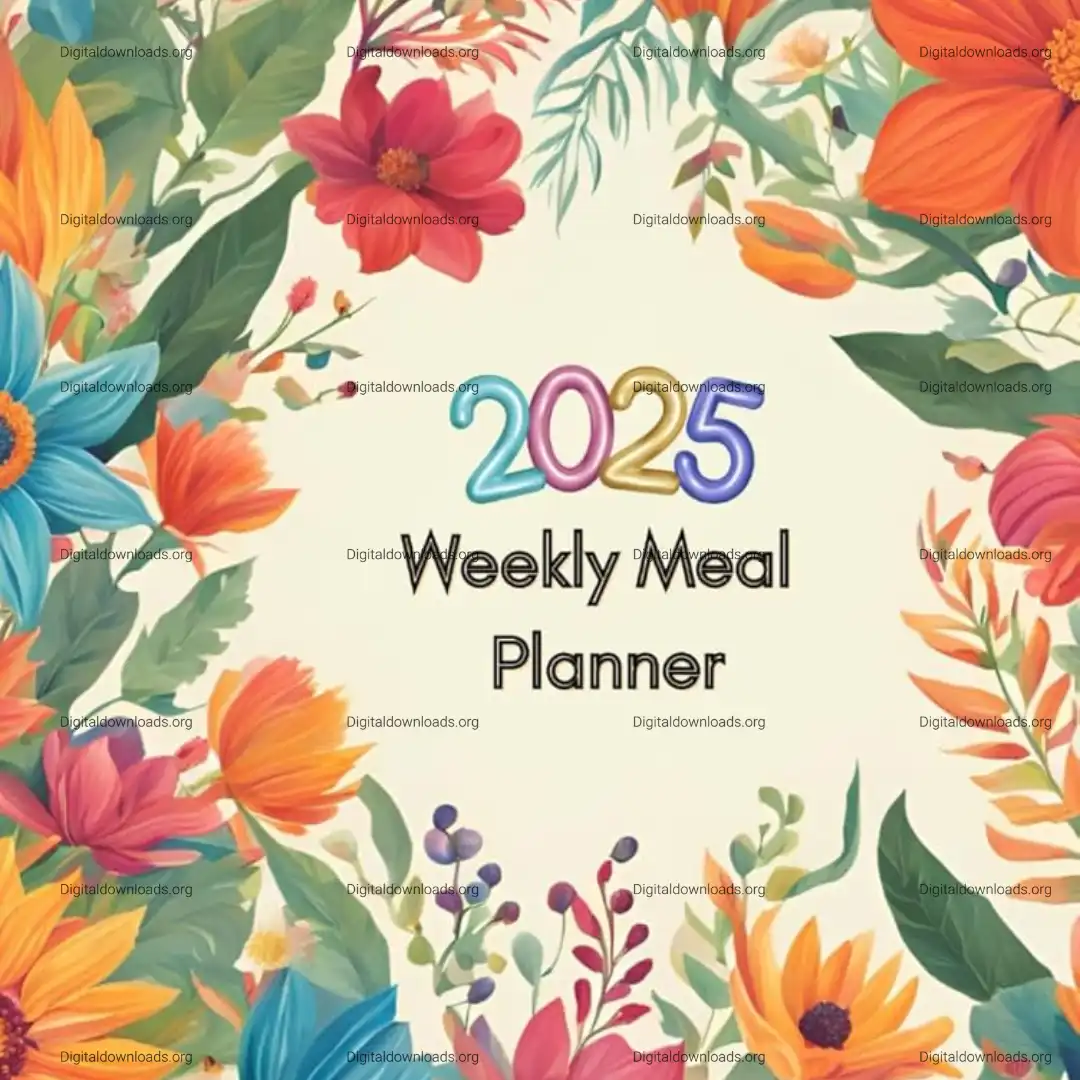 2025 Structured Weekly Meal Planner