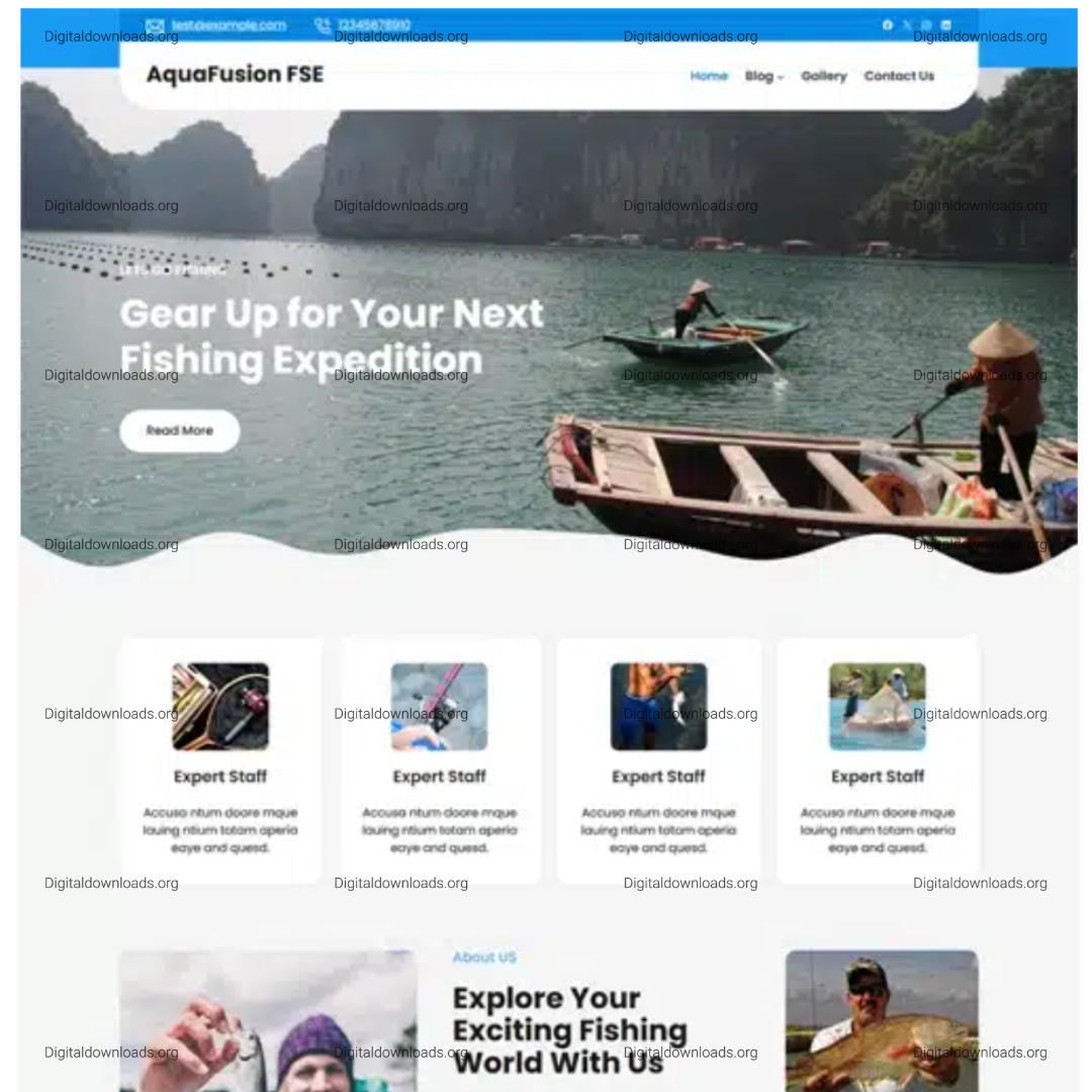 AquaFusion FSE – Aqua Farm and Aquatics Full Site Editing WordPress Theme
