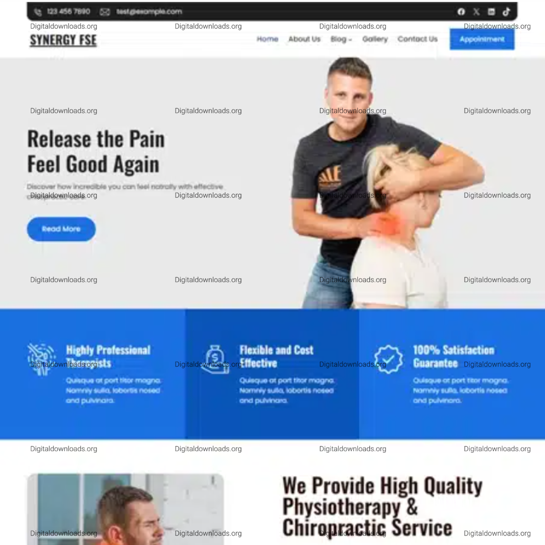 Synergy FSE: Orthopedic & Health Care WordPress Theme