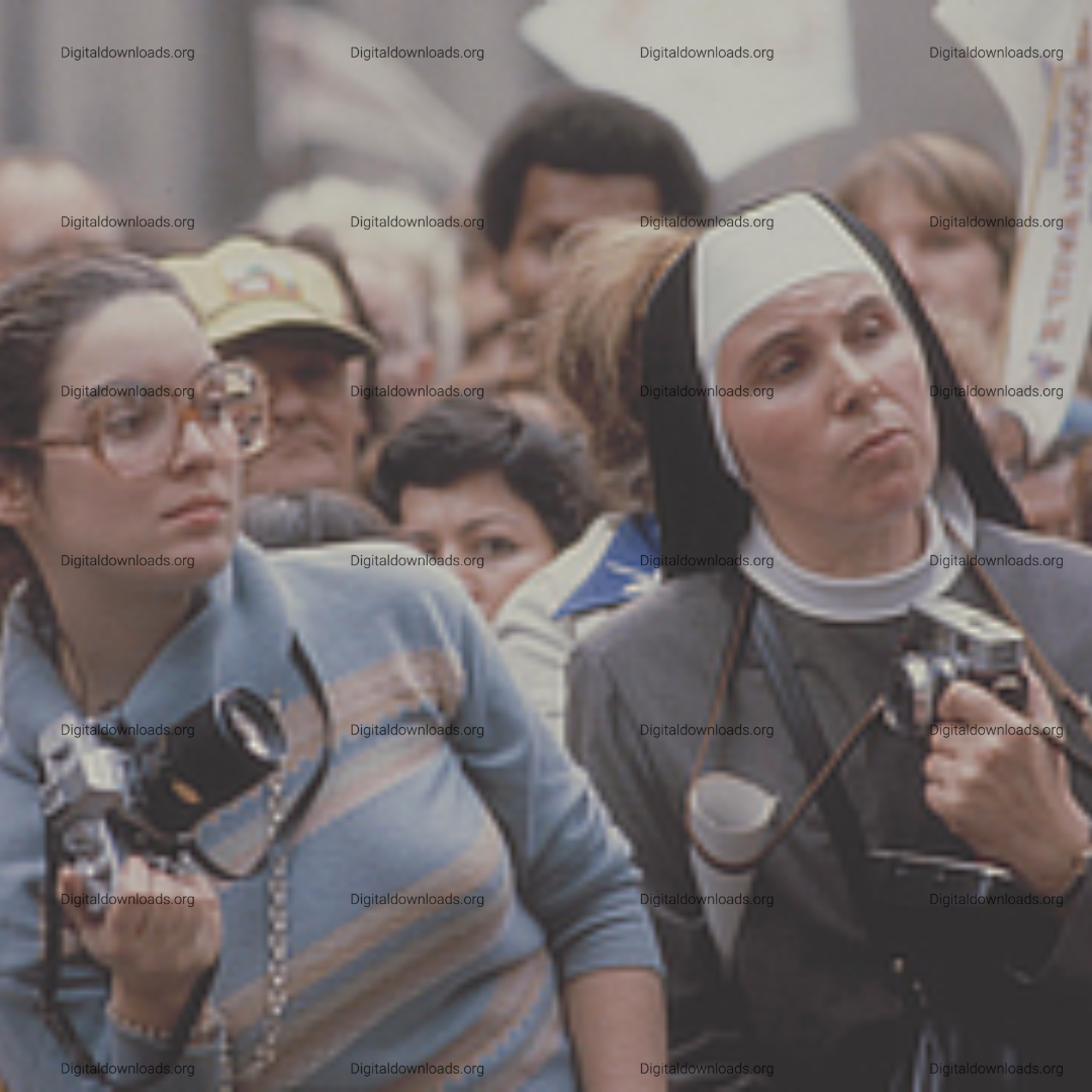 Crowd Waiting for Pope John Paul II – Yankee Stadium, New York, 1979 Photo by Bernard Gotfryd
