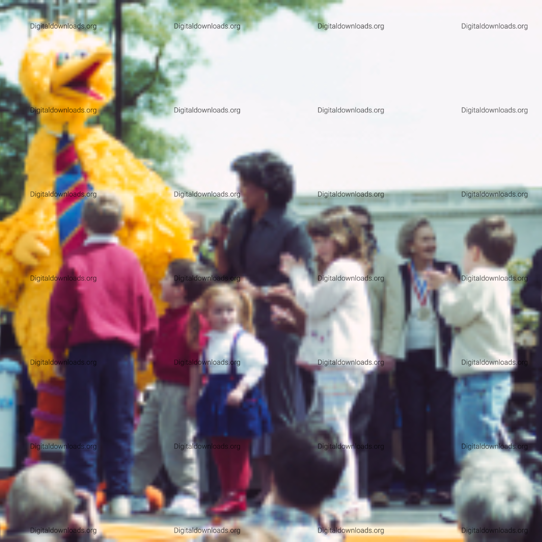 Big Bird at the Library of Congress Bicentennial – Photo, 2000