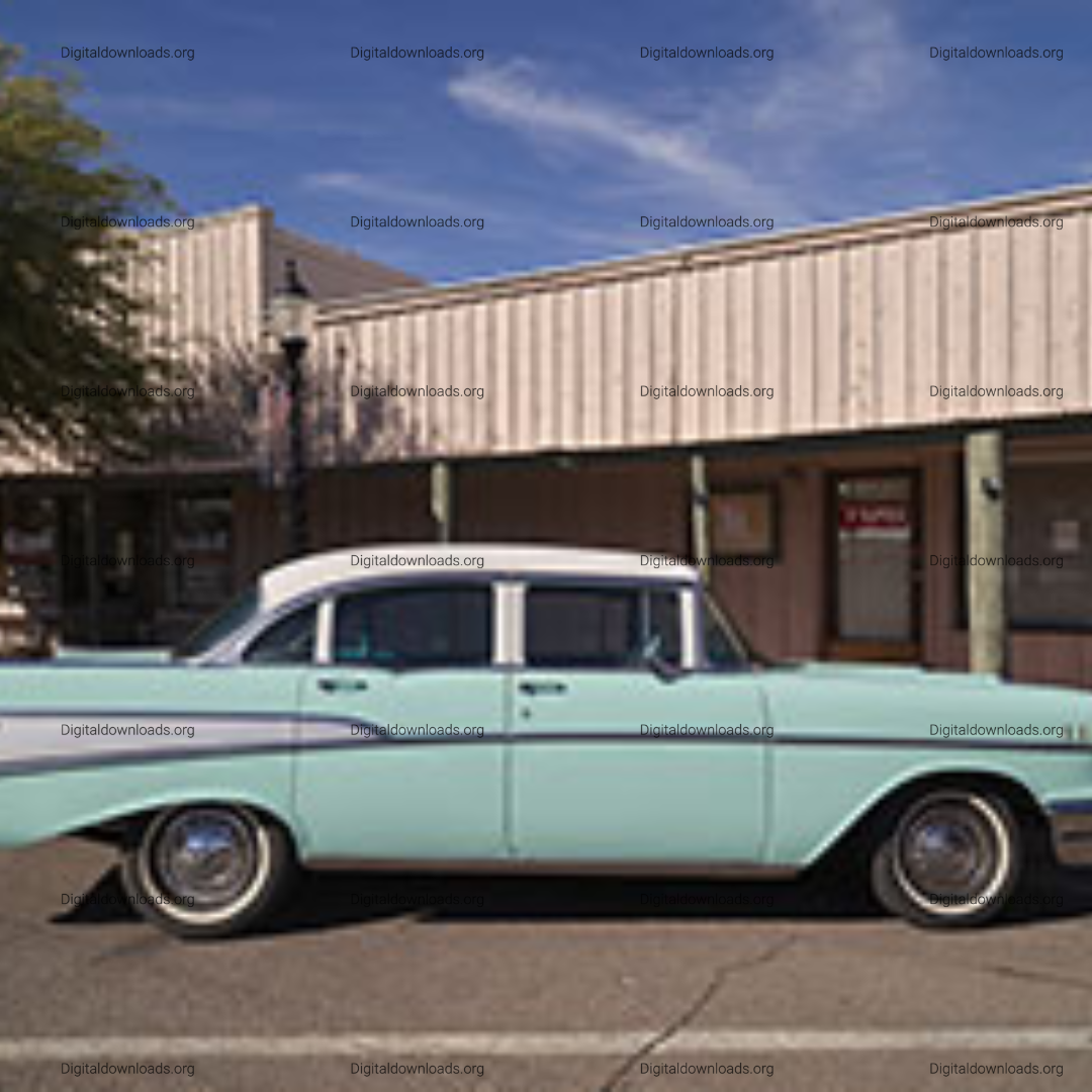 Vintage Chevrolet Bel-Air Automobile – Parked in Wickenburg, Arizona