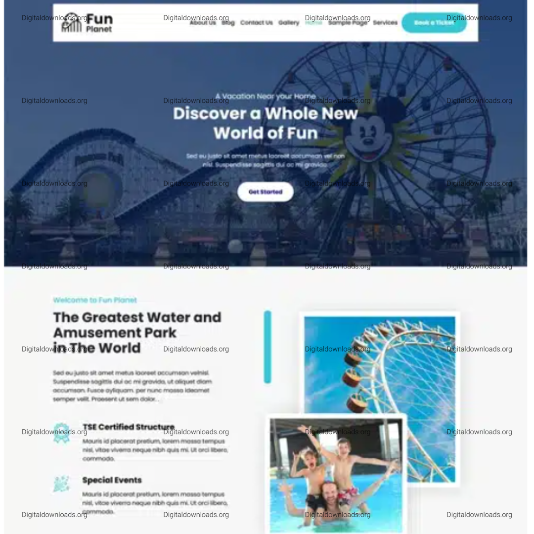 Fun Planet FSE: Versatile Amusement & Water Park WordPress Theme