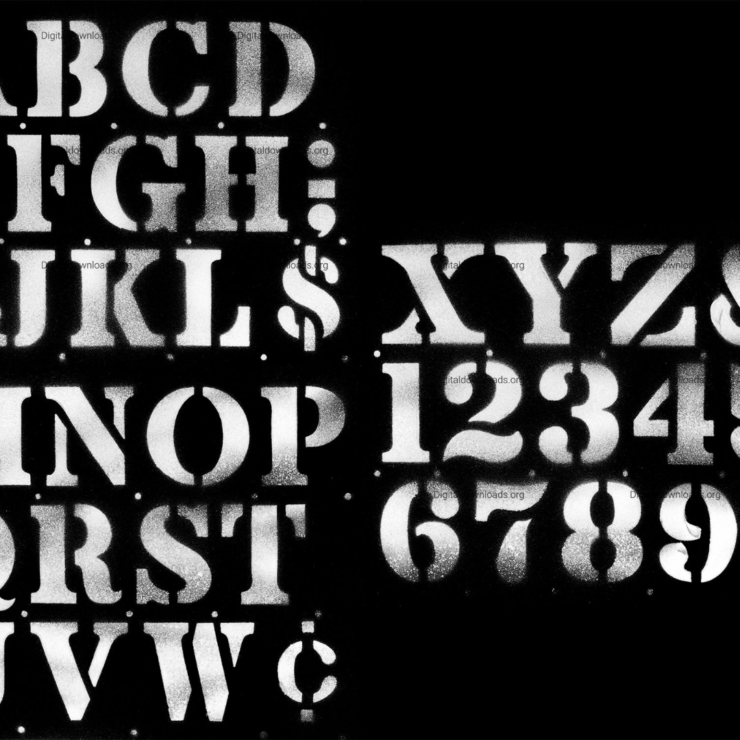 InkPaint 379 – Spray Stencil Alphabet Texture