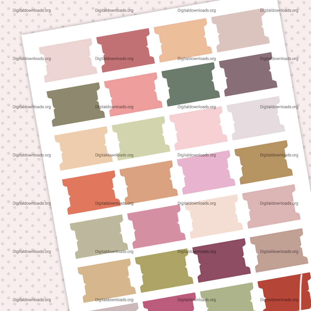 Printable Journal Tabs – Editable & Aesthetic Divider Labels for Planners, Notebooks & Scrapbooks