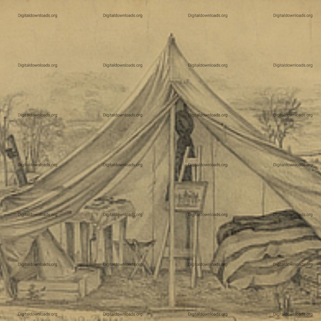 "My Studio" – Civil War Drawing by Edwin Forbes, 1864