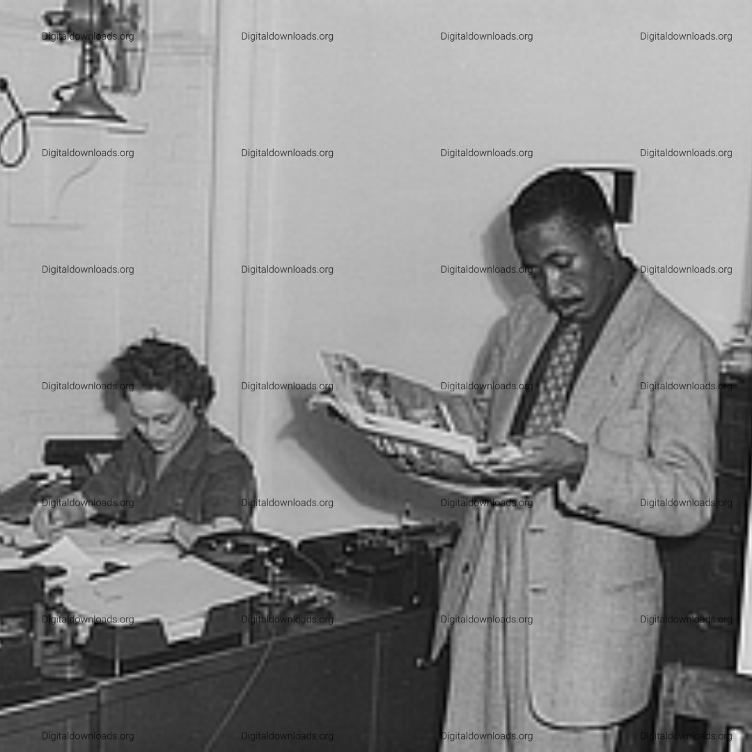 Gordon Parks at the Office of War Information – Historic WWII Photograph, circa 1943