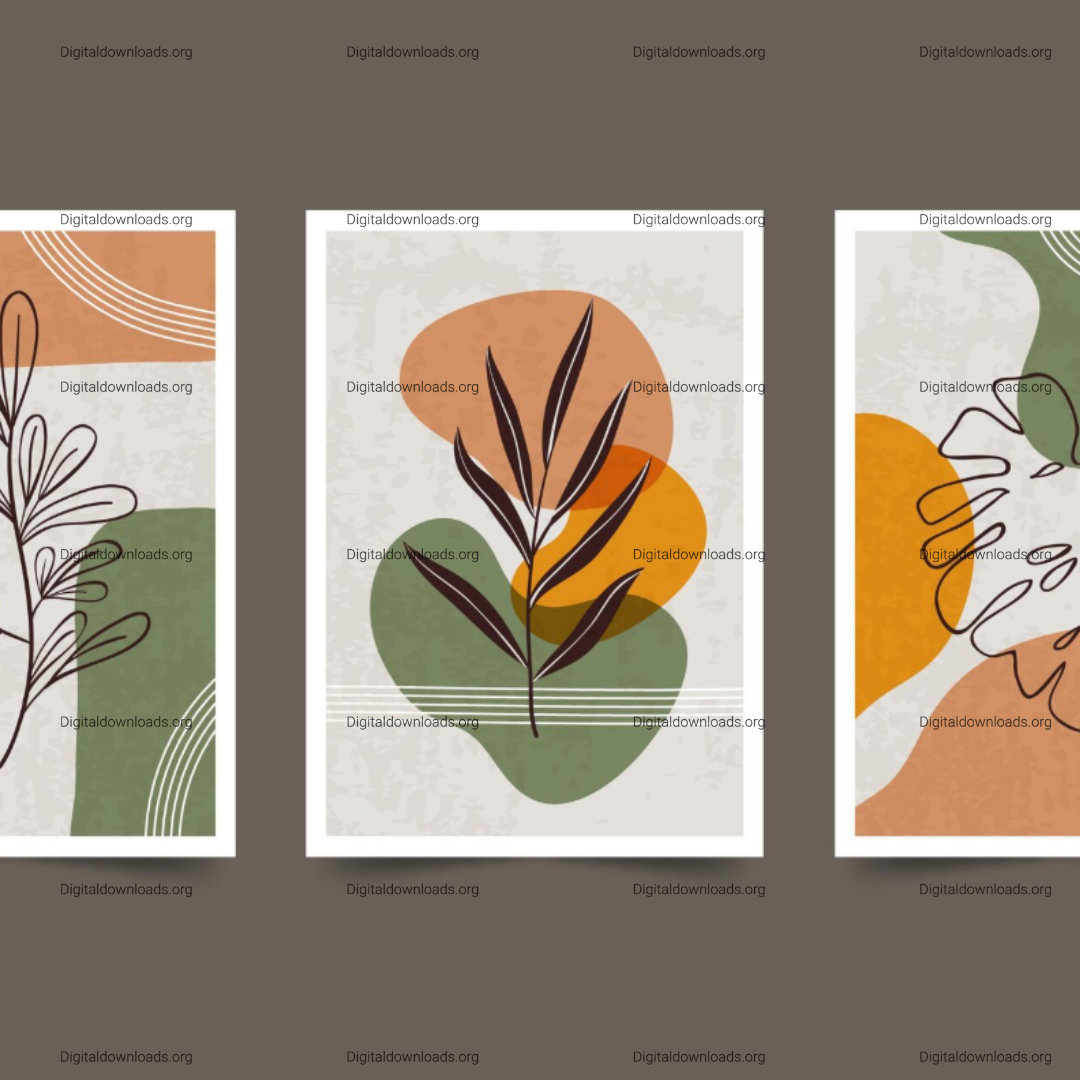 Hand Drawn Abstract Art Cover Collection – Modern Minimalist Digital Covers
