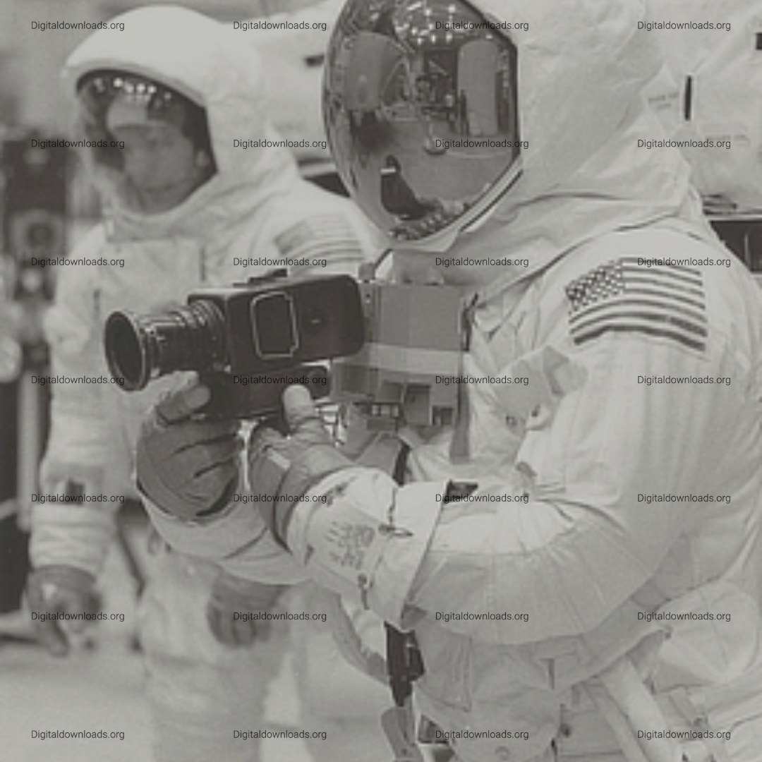 Apollo 11 Training – Armstrong and Aldrin Camera Practice, 1969 NASA Photo