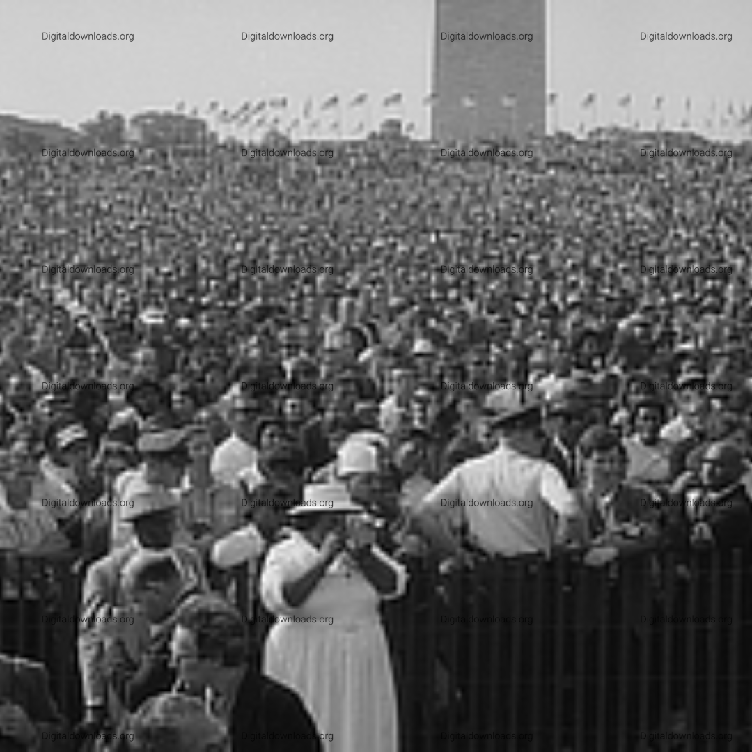 Woman with Camera at the March on Washington – 1963 Civil Rights Photo by Warren Leffler