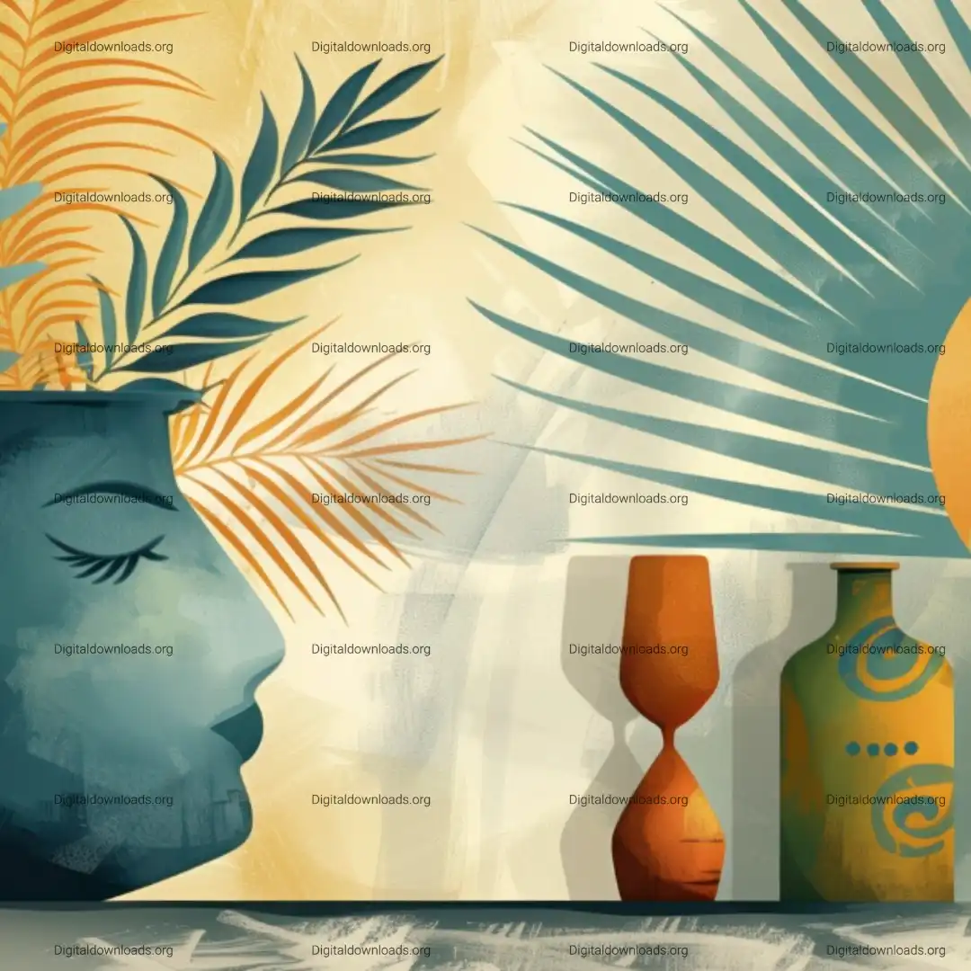 Digital Art Illustration with Pottery