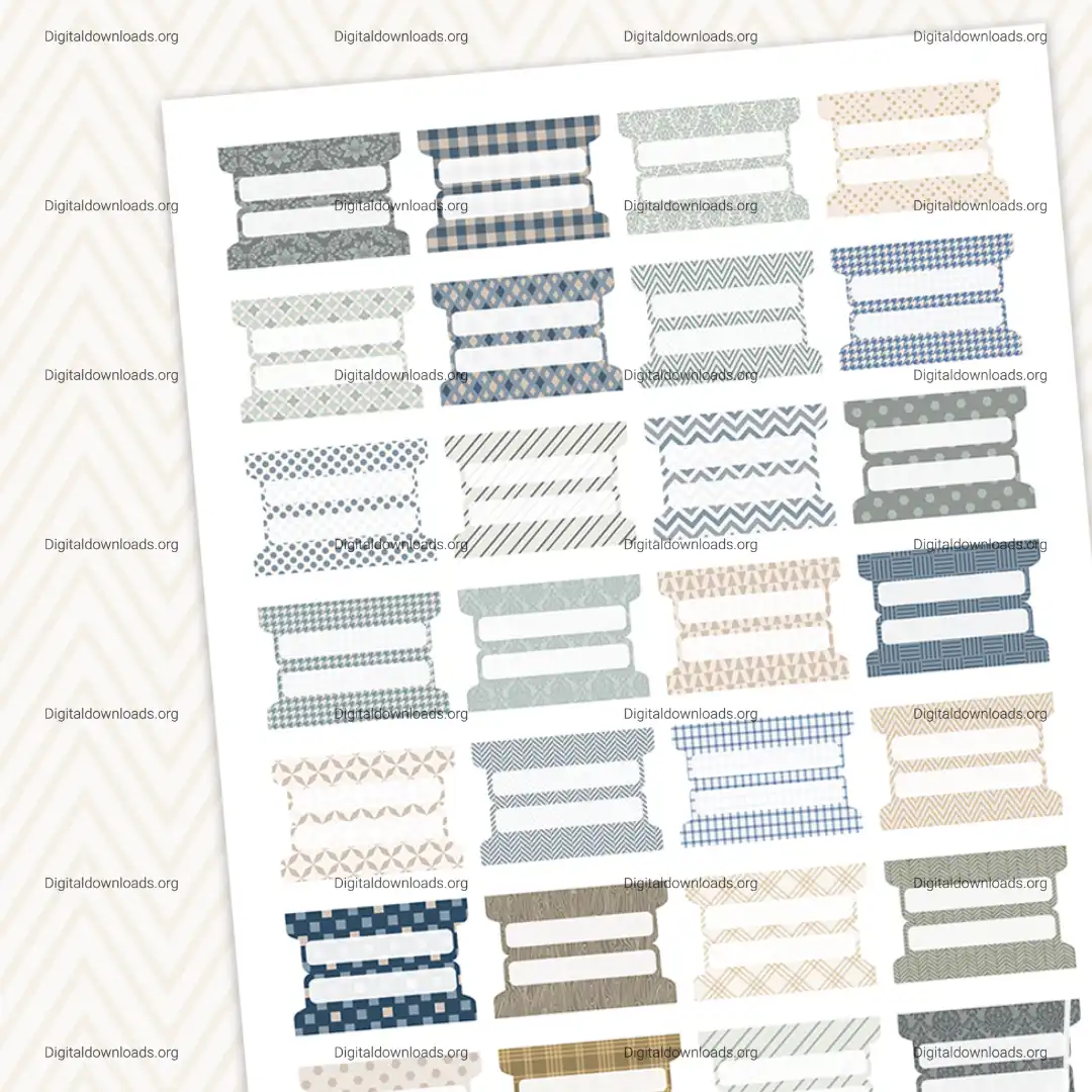 Journal Tabs Sheet Printable