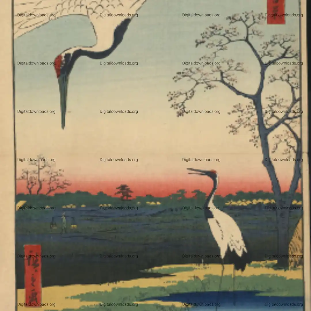 Minowa, Kanasugi, Mikawashima – Red-Crowned Crane Color