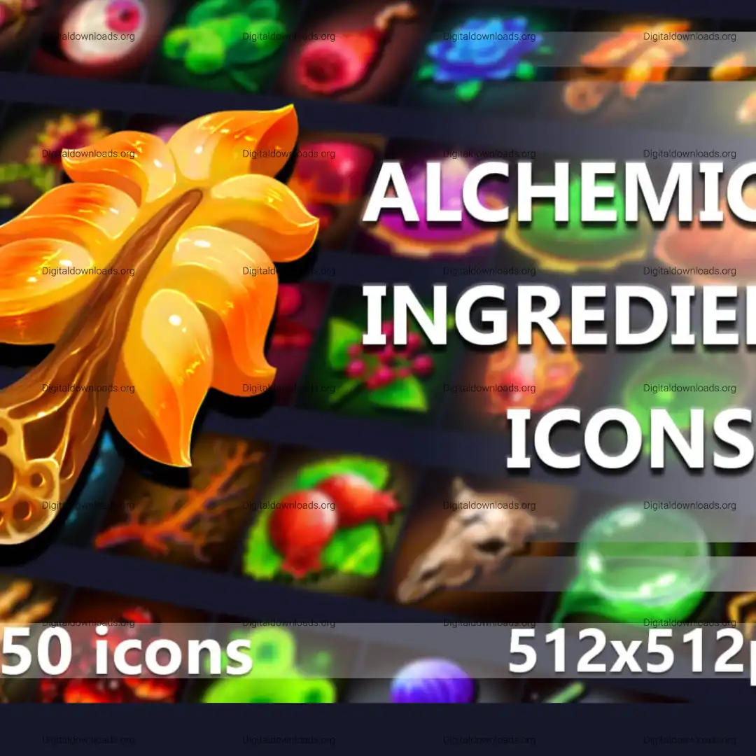 50 Alchemical Ingredient Icons